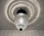 LARGE TAPERED DIAMOND 1950s Authentic Mid Century Glass Ceiling Light - Sweatfully