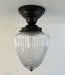 LARGE TAPERED DIAMOND 1950s Authentic Mid Century Glass Ceiling Light - Sweatfully