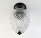 LARGE TAPERED DIAMOND 1950s Authentic Mid Century Glass Ceiling Light - Sweatfully