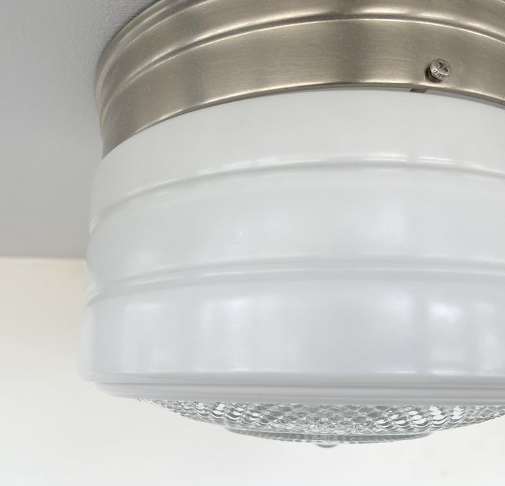 Retro Flush Mount Milk Glass Ceiling Light - Sweatfully