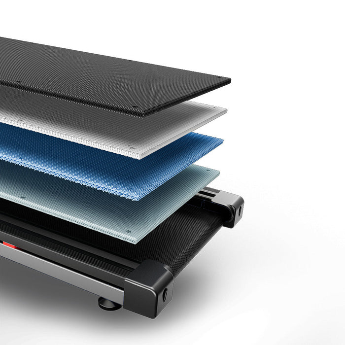 DeerRun A1 Pro Move+  6% Incline Foldable Treadmill——2025 Upgraded Chip & NFC Support | 350Lbs, 10mph Silver - Sweatfully