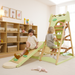 Avenlur Bush 6-in-1 Indoor Wooden Jungle Gym Climber – Montessori Toddler Playset with Slide, Rock Wall, Ladder & More - Sweatfully