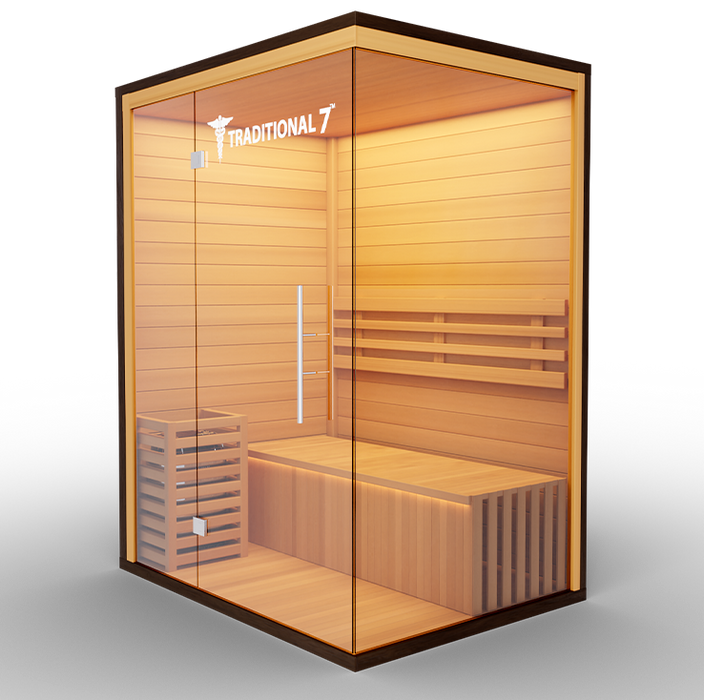 3 Person Home Steam Sauna | Traditional 7™ - Sweatfully
