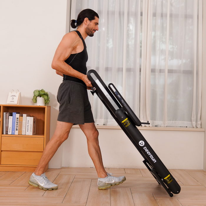 DeerRun X20 Treadmill with 15% Auto Incline Full Running Deck Treadmill | 400Lbs, 11.3Mph - Sweatfully