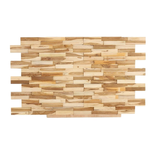 Clearwater Natural Teak 3D Wall Panels - (13 sq ft) - Sweatfully