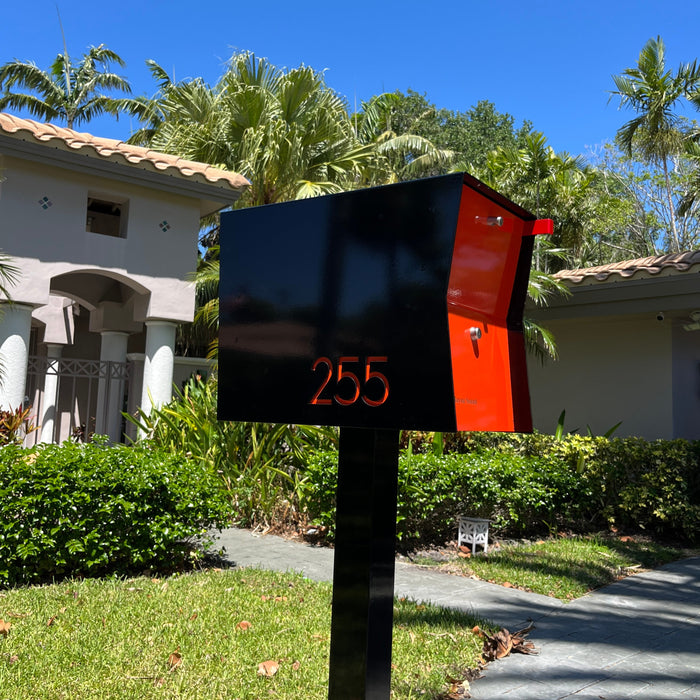 NEW! The Retrobox Locking Package Dropbox in JET BLACK - Modern Mailbox - Sweatfully