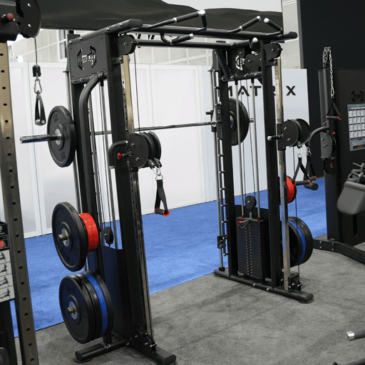 Megatron Dual Adjustable Pulley / Smith Combo - Muscle D Fitness - Selectorized Weight Adjustment - Functional Pull-Up Bar - Dual Station - Sweatfully