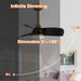 28" Modern DC Motor Downrod Mount Reversible Ceiling Fan with LED Lighting and Remote Control - Sweatfully
