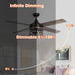52" Mirelle Farmhouse Downrod Mount Reversible Ceiling Fan with Lighting and Remote Control - Sweatfully