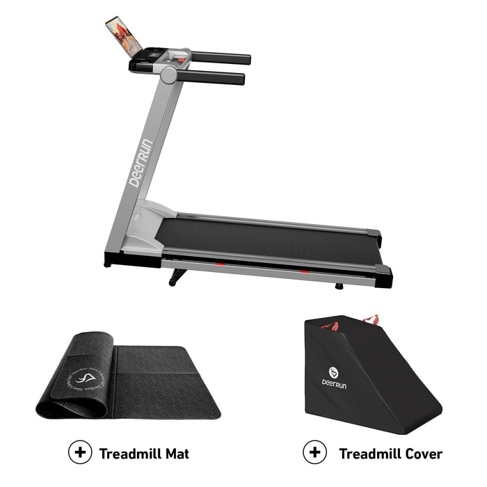DeerRun A1 Pro Move+  6% Incline Foldable Treadmill——2025 Upgraded Chip & NFC Support | 350Lbs, 10mph - Sweatfully