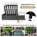 Outdoor Daybed, Patio Rattan Daybed with 5-Position Adjustable Backrest and Removable Cushions & Pillows for Garden, Backyard, Poolside - Sweatfully