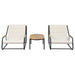 Outdoor Chaise Lounge Chairs Set of 3 with Acacia Side Table, Pool Lounge Chairs for Lawn, Deck, Beach - Sweatfully