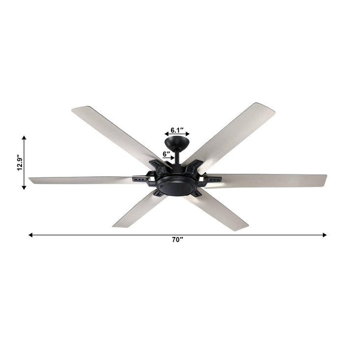 70" Madhya Industrial Ceiling Fan with Remote Control - Sweatfully
