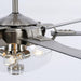 70" Modern Brushed Nickel DC Motor Downrod Mount Ceiling Fan with Lighting and Remote Control - Sweatfully