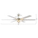 70" Modern Brushed Nickel DC Motor Downrod Mount Ceiling Fan with Lighting and Remote Control - Sweatfully