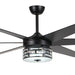70" Modern DC Motor Downrod Mount Reversible Ceiling Fan with Lighting and Remote Control - Sweatfully