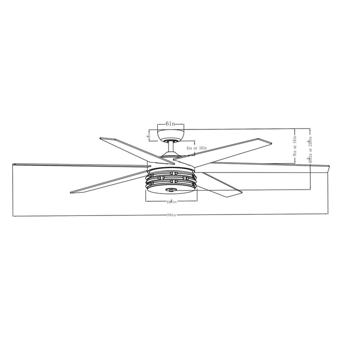 70" Modern DC Motor Downrod Mount Reversible Ceiling Fan with Lighting and Remote Control - Sweatfully