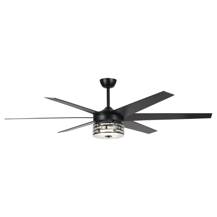 70" Modern DC Motor Downrod Mount Reversible Ceiling Fan with Lighting and Remote Control - Sweatfully