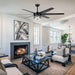 70" Modern DC Motor Downrod Mount Reversible Ceiling Fan with Lighting and Remote Control - Sweatfully