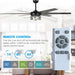 70" Modern DC Motor Downrod Mount Reversible Ceiling Fan with Lighting and Remote Control - Sweatfully