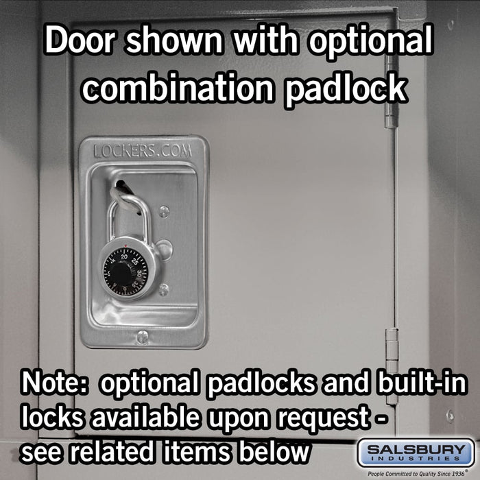 Salsbury 24" Wide Open Access Metal Locker - 6 Feet High - 24 Inches Deep - Gray - Unassembled - Sweatfully