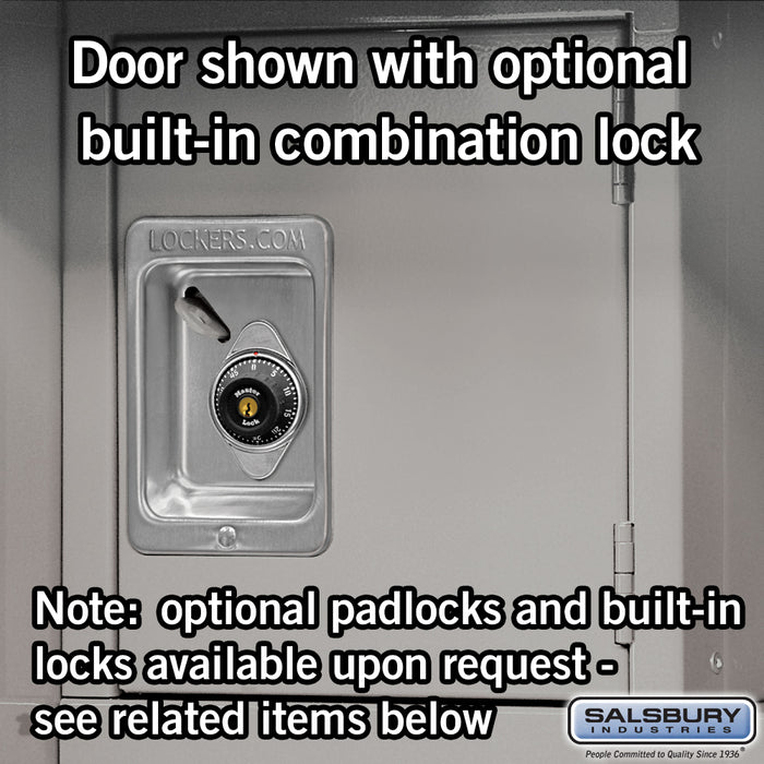 Salsbury 24" Wide Open Access Metal Locker - 6 Feet High - 24 Inches Deep - Gray - Unassembled - Sweatfully
