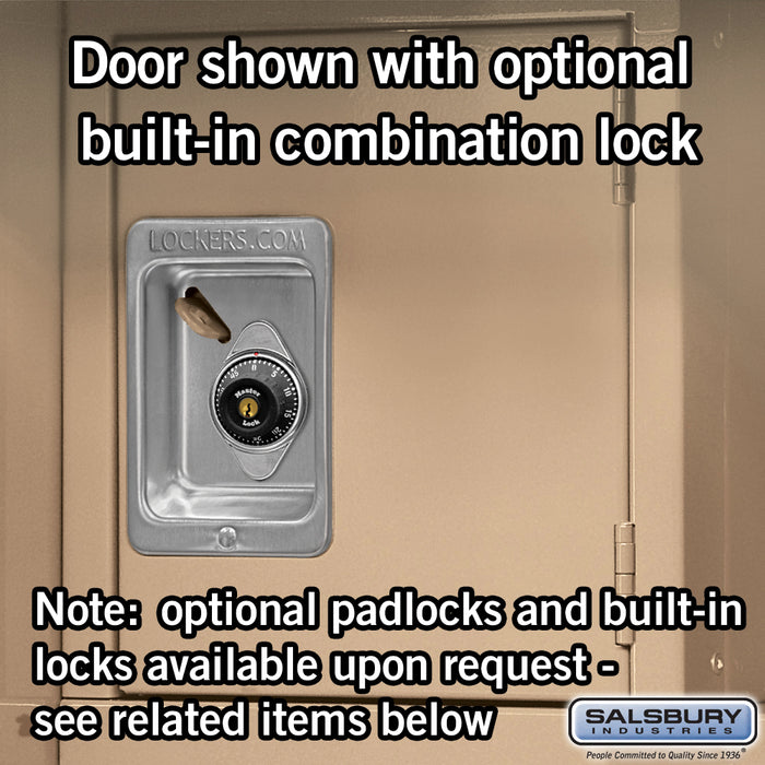 Salsbury 24" Wide Open Access Metal Locker - 6 Feet High - 24 Inches Deep - Tan - Unassembled - Sweatfully