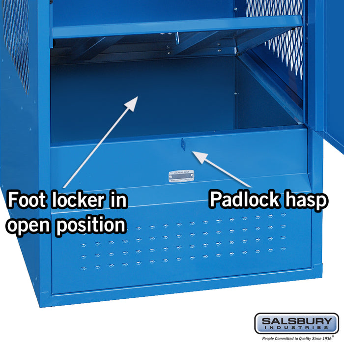Salsbury 24" Wide Standard Gear Metal Locker - 6 Feet High - 24 Inches Deep - Blue - Assembled - Sweatfully