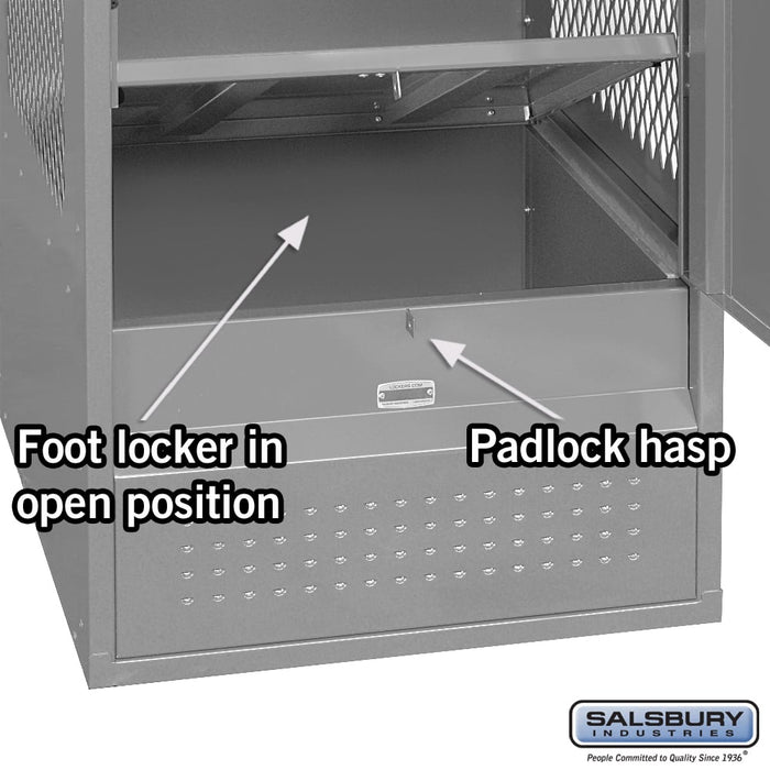 Salsbury 24" Wide Standard Gear Metal Locker - 6 Feet High - 24 Inches Deep - Gray - Unassembled - Sweatfully