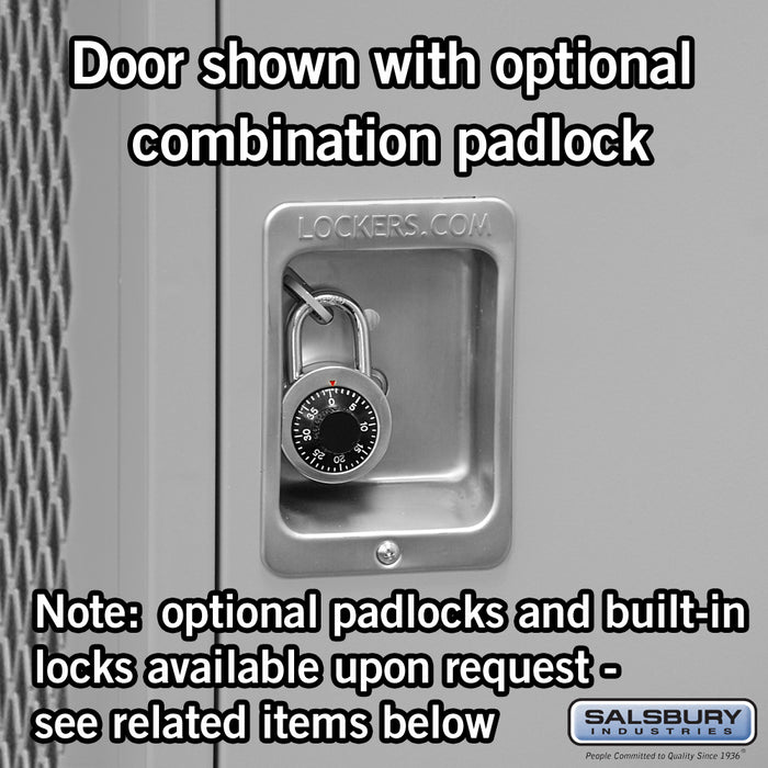 Salsbury 24" Wide Standard Gear Metal Locker - 6 Feet High - 24 Inches Deep - Gray - Unassembled - Sweatfully