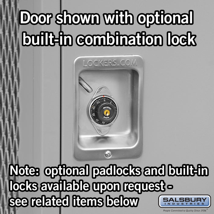 Salsbury 24" Wide Standard Gear Metal Locker - 6 Feet High - 24 Inches Deep - Gray - Unassembled - Sweatfully