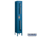 Salsbury 12" Wide Single Tier Vented Metal Locker - 1 Wide - 6 Feet High - 12 Inches Deep - Blue - Assembled - Sweatfully