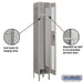 Salsbury 12" Wide Single Tier Vented Metal Locker - 1 Wide - 6 Feet High - 12 Inches Deep - Gray - Assembled - Sweatfully