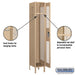 Salsbury 12" Wide Single Tier Vented Metal Locker - 1 Wide - 6 Feet High - 15 Inches Deep - Tan - Unassembled - Sweatfully