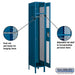 Salsbury 12" Wide Single Tier Vented Metal Locker - 1 Wide - 6 Feet High - 18 Inches Deep - Blue - Unassembled - Sweatfully