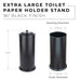Freestanding Extra Large Toilet Paper Holder (Matte Black Finish) - Sweatfully