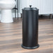 Freestanding Extra Large Toilet Paper Holder (Matte Black Finish) - Sweatfully
