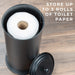 Freestanding Extra Large Toilet Paper Holder (Matte Black Finish) - Sweatfully