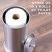 Freestanding Extra Large Toilet Paper Holder  (Stainless Steel Finish) - Sweatfully