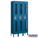 Salsbury 12" Wide Single Tier Vented Metal Locker - 3 Wide - 6 Feet High - 12 Inches Deep - Blue - Unassembled - Sweatfully