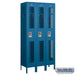 Salsbury 12" Wide Single Tier Vented Metal Locker - 3 Wide - 6 Feet High - 15 Inches Deep - Blue - Assembled - Sweatfully