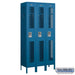 Salsbury 12" Wide Single Tier Vented Metal Locker - 3 Wide - 6 Feet High - 15 Inches Deep - Blue - Unassembled - Sweatfully