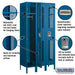 Salsbury 12" Wide Single Tier Vented Metal Locker - 3 Wide - 6 Feet High - 18 Inches Deep - Blue - Assembled - Sweatfully