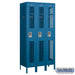 Salsbury 12" Wide Single Tier Vented Metal Locker - 3 Wide - 6 Feet High - 18 Inches Deep - Blue - Unassembled - Sweatfully