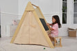 Oak - Wood Learning Tent and Climber with Desk and Chair - Sweatfully