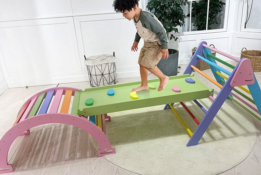 Hazel - Pikler Triangle Ladder & Rocker Set - Sweatfully