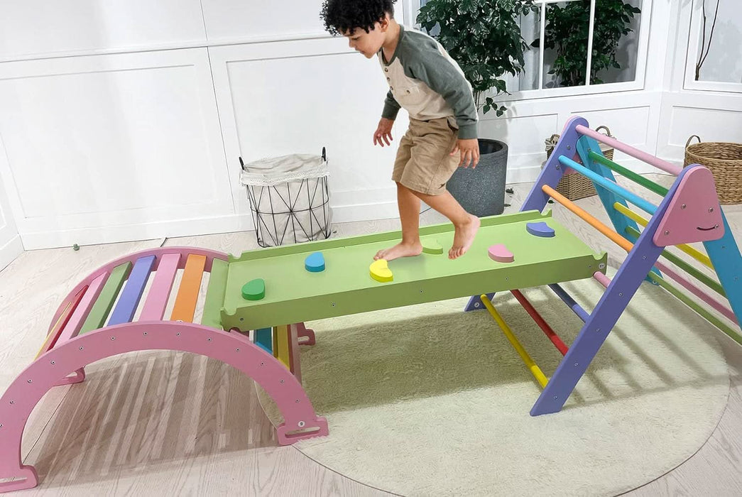 Hazel - Pikler Triangle Ladder & Rocker Set - Sweatfully