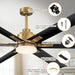 72" Bankston Modern DC Motor Downrod Mount Reversible Ceiling Fan with Lighting and Remote Control - Sweatfully