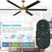 72" Bankston Modern DC Motor Downrod Mount Reversible Ceiling Fan with Lighting and Remote Control - Sweatfully