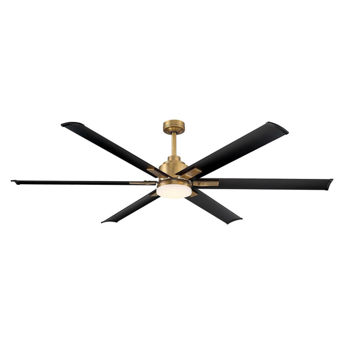 72" Bankston Modern DC Motor Downrod Mount Reversible Ceiling Fan with Lighting and Remote Control - Sweatfully